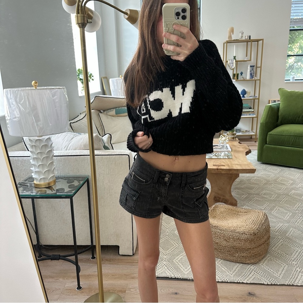 Black Denim Women's Shorts